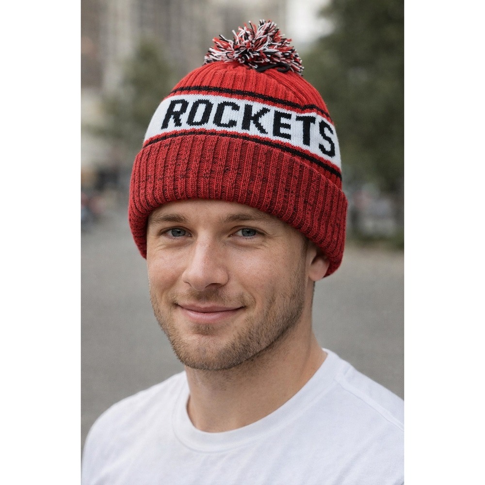 NBA Houston‎ Rockets Beanie Hat and Gloves Set Red Ultra Game NWT Mens Womens